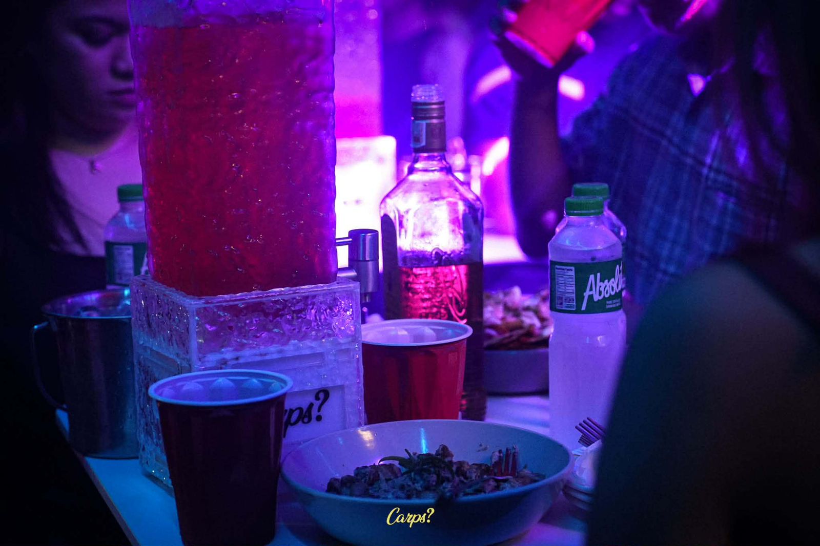 Red drink closeup